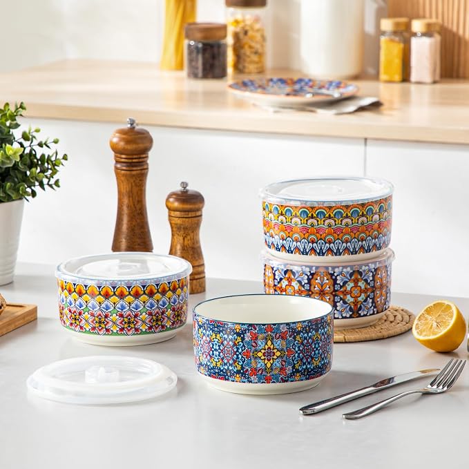 vancasso 36 oz Ceramic Bowls - Image 6