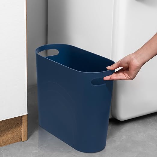 rejomiik Small Trash Can, 3.5 Gallon Slim Garbage Can Plastic Waste Basket - Image 2