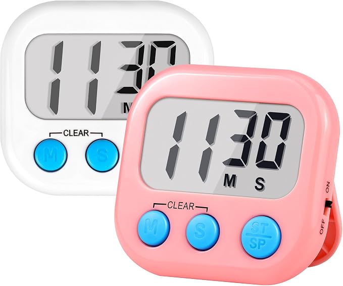 Timer for Kids Teachers Supplies Digital Kitchen Timers for Cooking Large by AOUCE