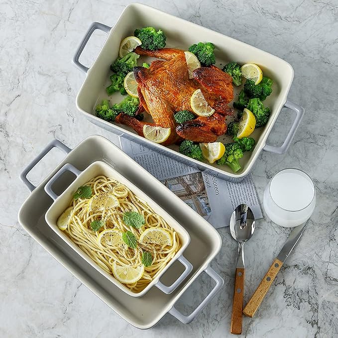 KOOV Bakeware Set, Ceramic Baking Dish, Rectangular Baking Pans - Image 4