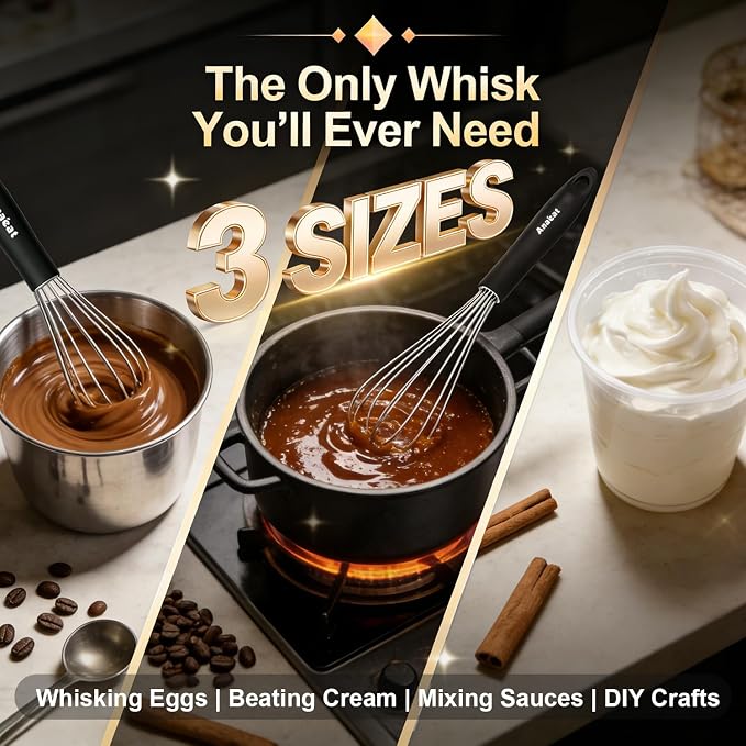 3 Packs Stainless Steel Whisk Set - Image 6