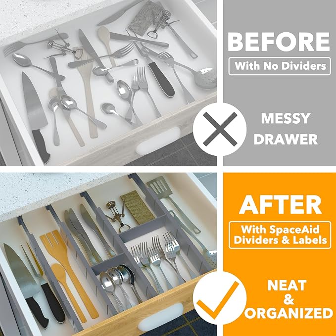 SpaceAid Bamboo Drawer Dividers - Image 2