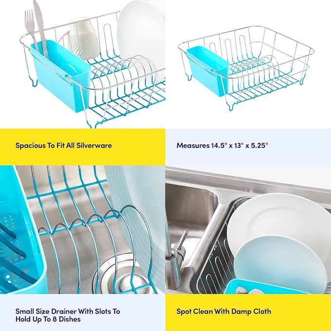Dish Drying Rack & Cutlery Holder 2 Piece Set - Image 6