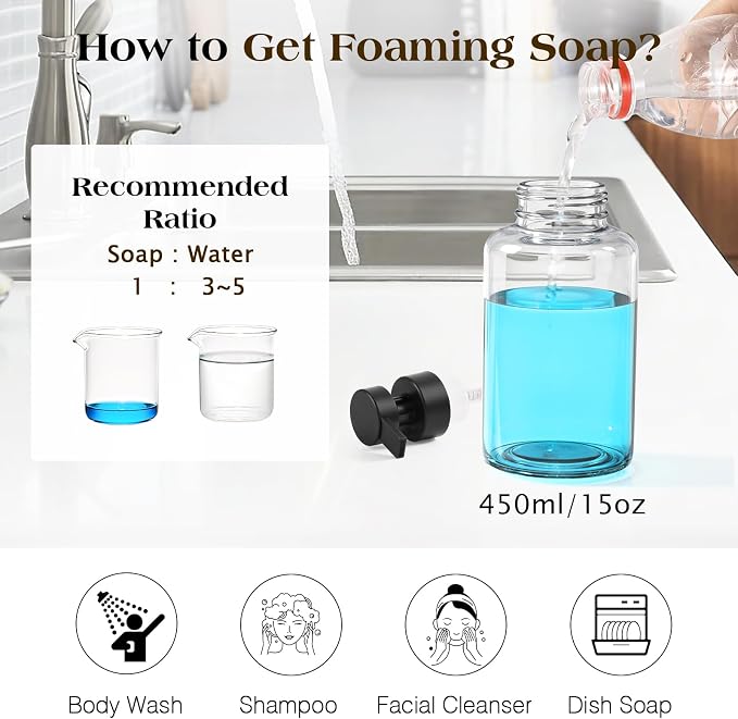 Luxspire Foaming Soap Dispenser, Non-Slip Hand Soap Dispenser - Image 5