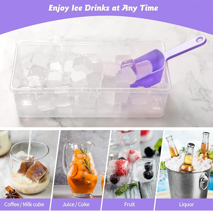 Silicone Ice Cube Tray with Leak-Proof Lid & Storage Bin - Image 5
