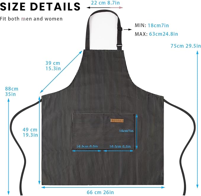BeLuyi 2 Pack Adjustable Bib Apron - Image 3