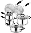 E-far 10-Piece Stainless Steel Cookware Set by E-far