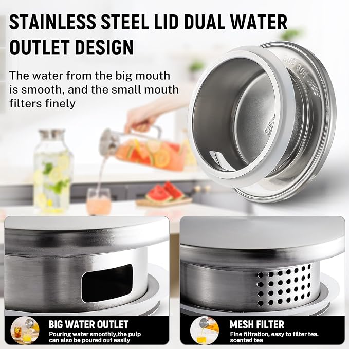 40 oz, 1.2Liter Square Glass Pitcher - Image 5