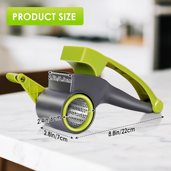 MASTERTOP Cheese Grater, Handheld Rotary Cheese Grater - Image 5