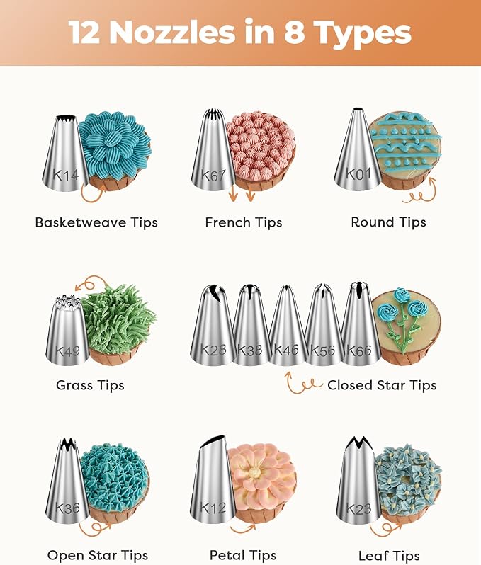 Kootek 71PCs Cake Decorating Kit, Baking Supplies Tools - Image 2