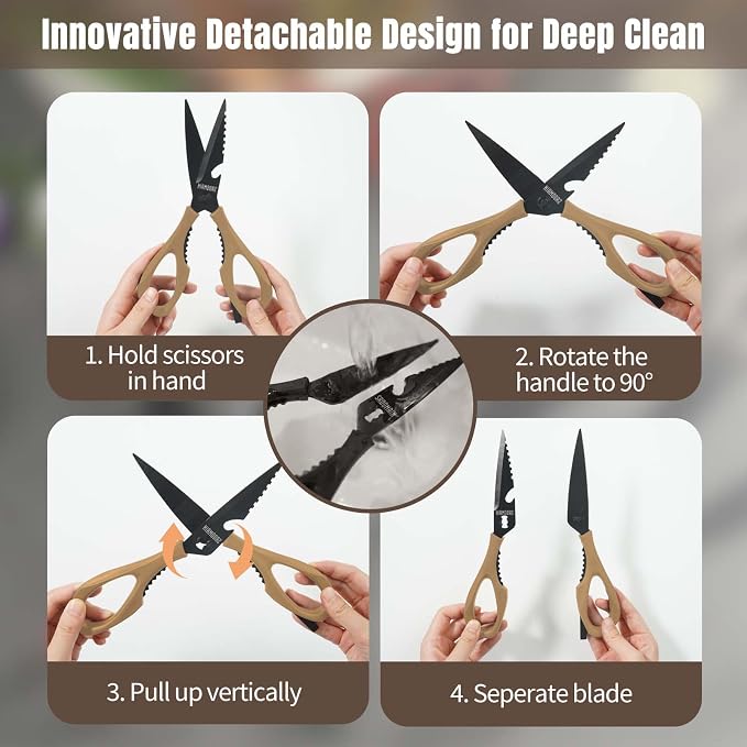 Kitchen Scissors All Purpose, Extra Sharp Kitchen Shears - Image 9