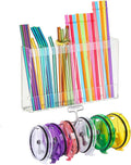 10''Acrylic Straw Holder for Cabinet Door with Tumbler Straw