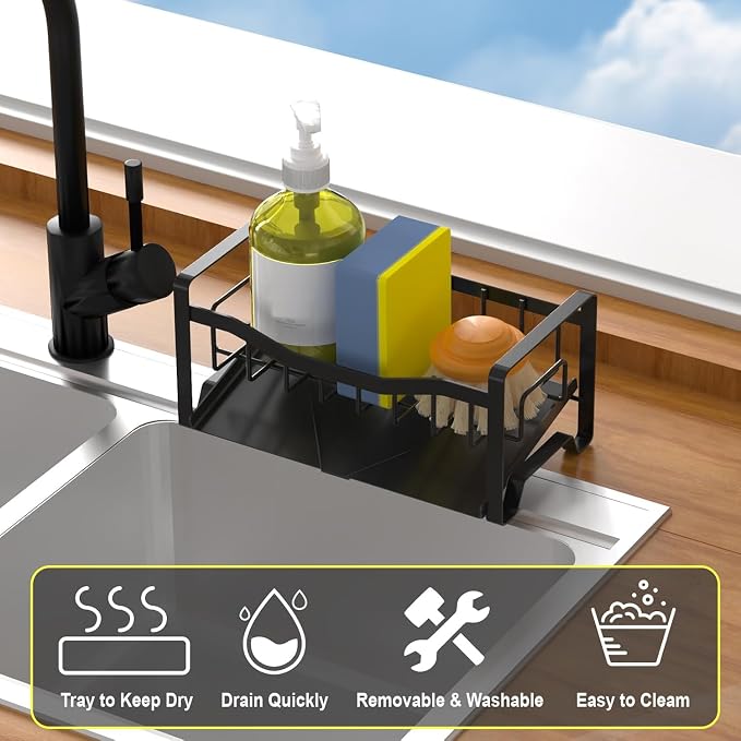 Maifan Stainless Steel Kitchen Sink Caddy Organizer - Image 3