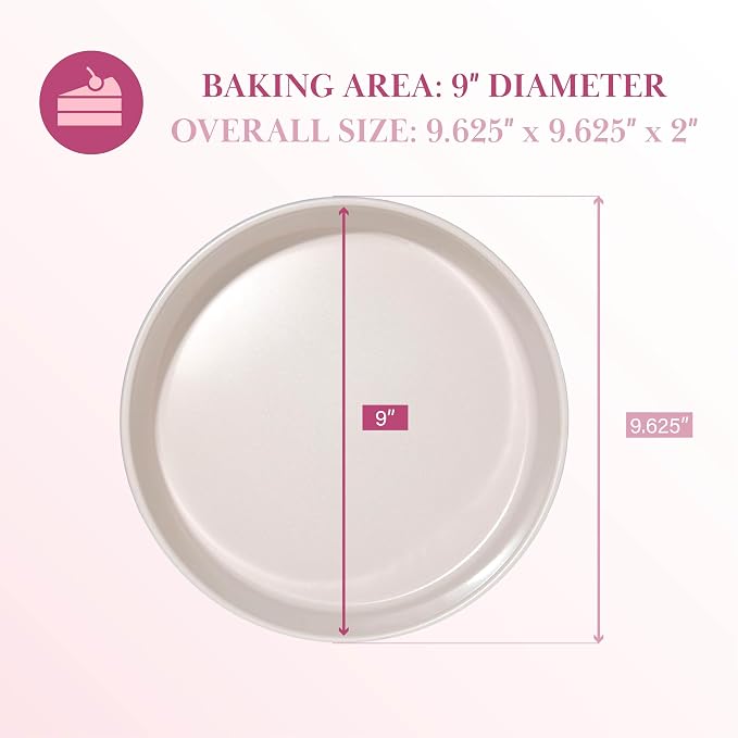 Paris Hilton Nonstick Carbon Steel Bakeware Collection, 9-Inch Round Cake Pan - Image 2