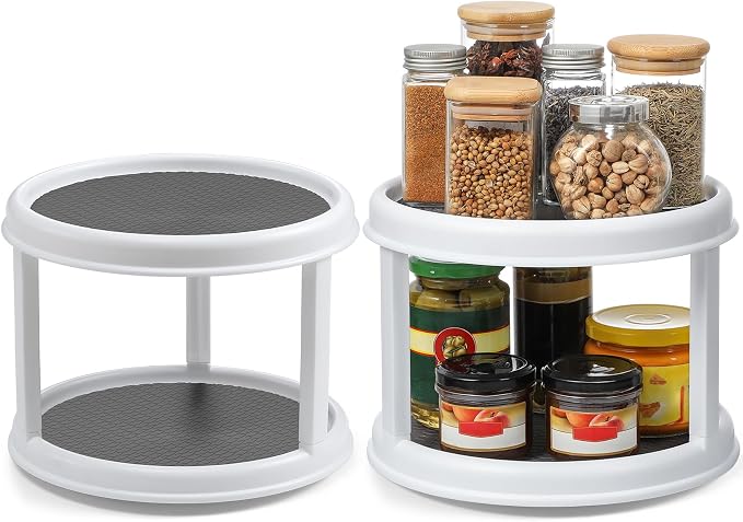 2 Pack, 2 Tier 10" Turntable Lazy Susan Spice Organizer - Image 9