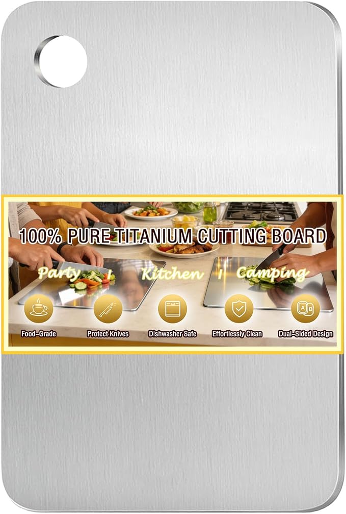 100% Pure Titanium Cutting Board, Titanium Cutting Boards by Unknown