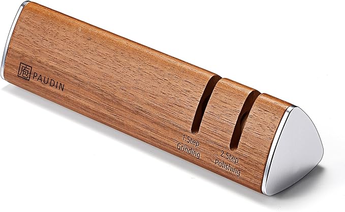PAUDIN Walnut Knife Sharpener – 2-Stage Sharpening by PAUDIN