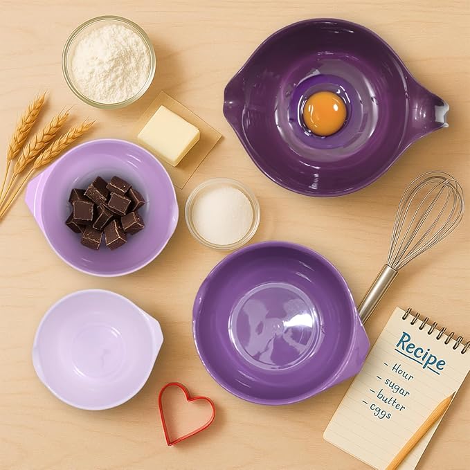 Glad Mixing Bowls with Pour Spout, Dishwasher Safe Kitchen Cooking and Baking - Image 2