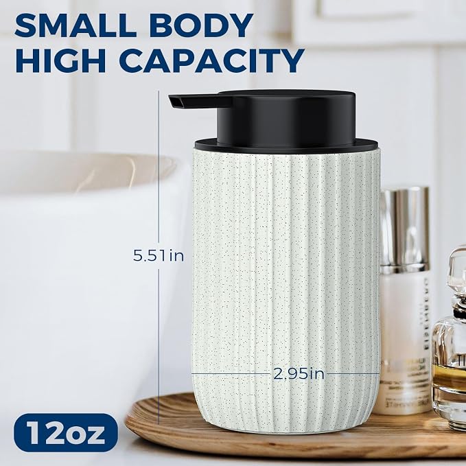 Ceramic Foaming Hand Soap Dispenser，12 oz Bathroom Soap Dispensers， Lotion - Image 2