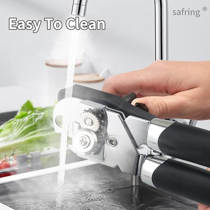 Safring Can Opener Manual, Handheld Strong Heavy Duty Stainless Steel Can Opener - Image 6