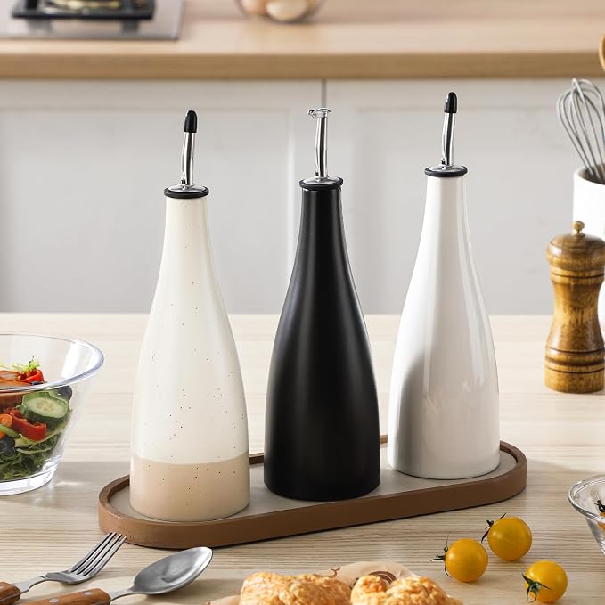 vancasso 16 Oz Ceramic Olive Oil Dispenser Bottle, Bottle Dispenser - Image 9