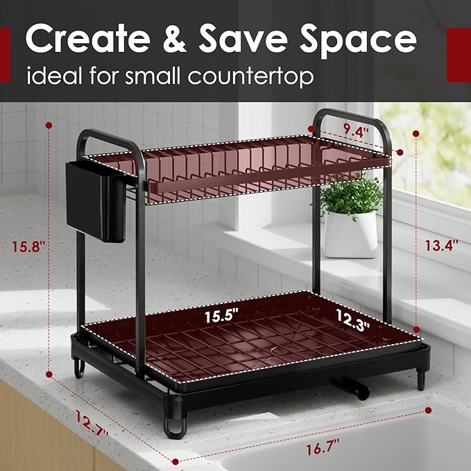 Sakugi 2-Tier Dish Drying Rack - Image 2
