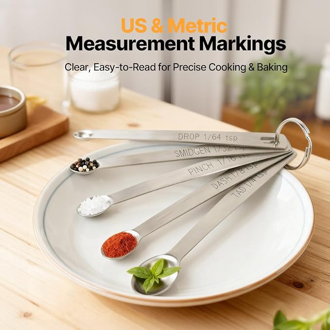 Mini Measuring Spoons Set, 18/8 Stainless Steel Teaspoon - Image 3