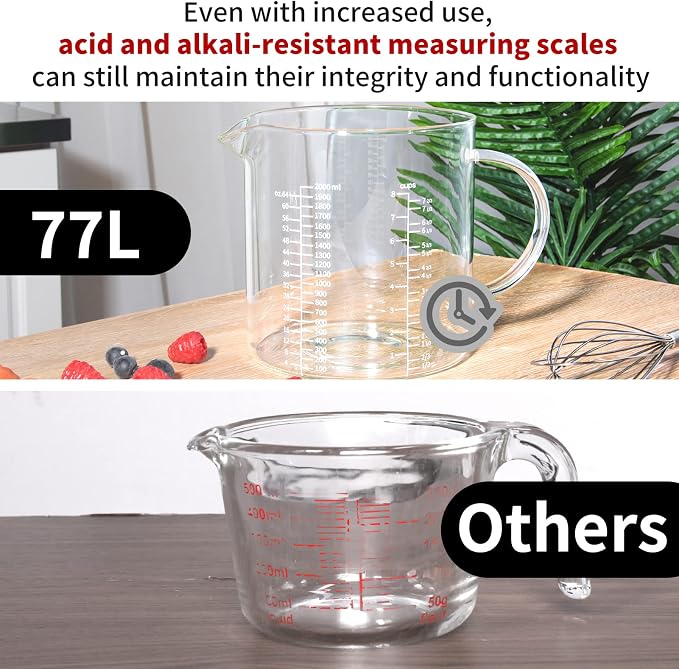 77L Glass Measuring Cup, High Borosilicate Glass Measuring Cup - Image 4