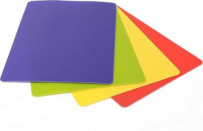 Dexas Heavy Duty Grippmat Flexible Cutting Board Set of Four 8 x 11 inches - Image 4
