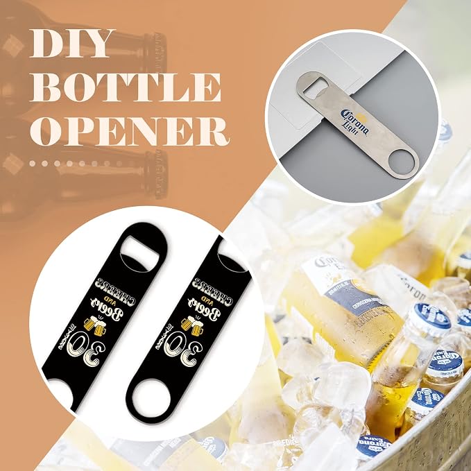 24 Pack Flat Beer Bottle Opener 7 inch Heavy Duty Stainless Steel Flat Bottle - Image 5