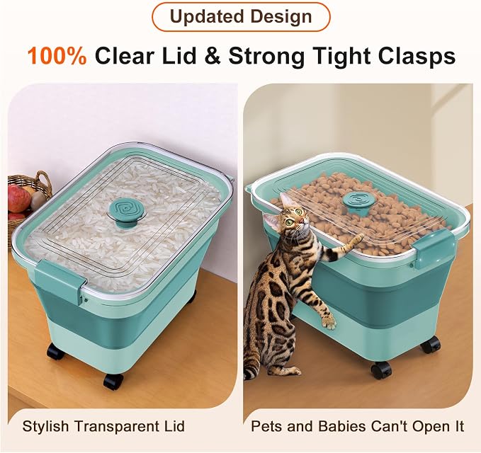 Rice Storage Container, Collapsible Airtight Food Storage Containers 20-30lbs - Image 4