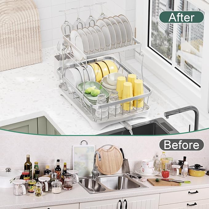 LIYI Dish Drying Rack, Large Dish Rack - Image 7