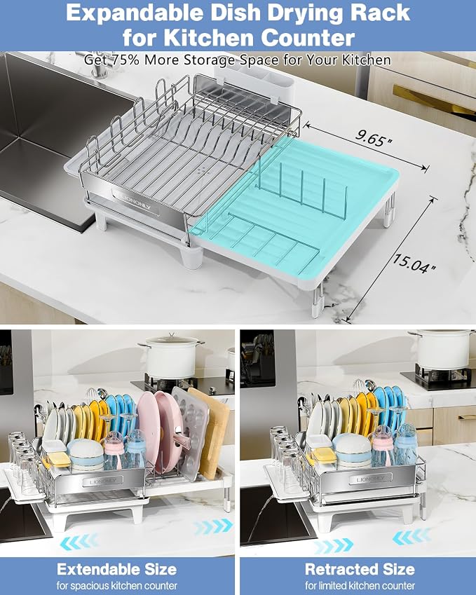 Expandable Dish Drying Rack, Dish Racks - Image 2