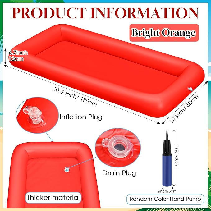 Leitee 3 Pcs Inflatable Serving Bar Kit Includes Salad Buffet Tray - Image 2