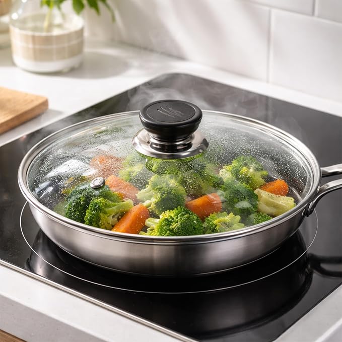 8 Inch Glass Lid for Frying Pan – Tempered Transparent Pot Lid - Image 6