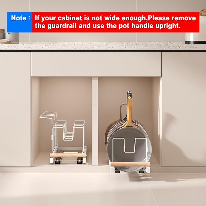 Magheo Pull Out Pots and Pans Organizer Under Cabinet - Image 8