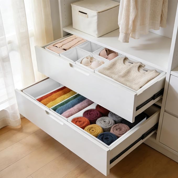 Drawer Organizer Clothes, 16 Pack Dresser Organizer Bins, Foldable Closet - Image 8