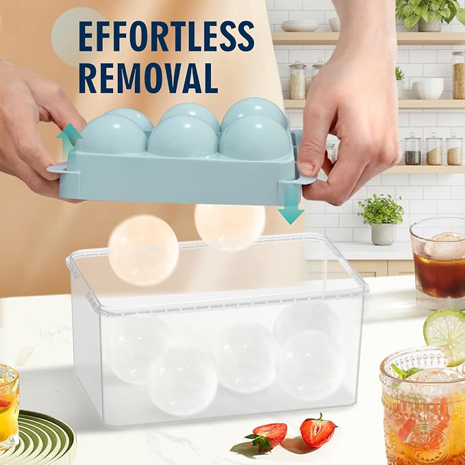Large Ice Ball Maker Mold, 1.9" Round Ice Cube Mold - Image 2