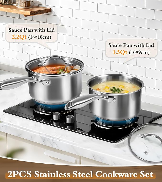 Stainless Steel Saucepan Set - Image 2