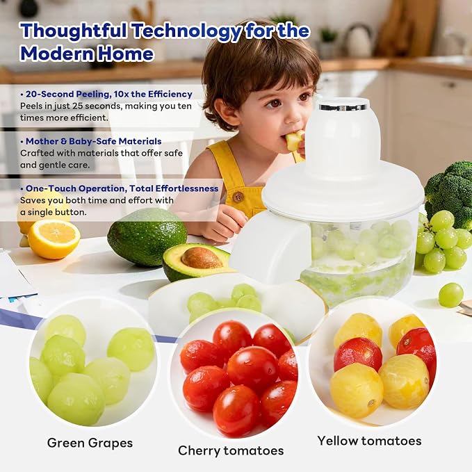 Automatic Grape Peeler Machine, Electric Garlic & Cherry Tomato Peeler Skin - Image 4