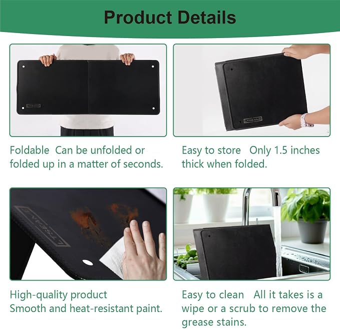 Black Large 4 Sided Splatter Guard - Image 4