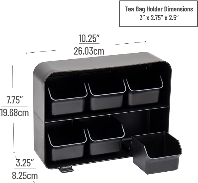 Mind Reader Tea Bag Organizer, Tea Station Organizer, Countertop Storage - Image 3