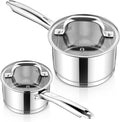 E-far Stainless Steel Saucepan - 2QT & 3QT by E-far