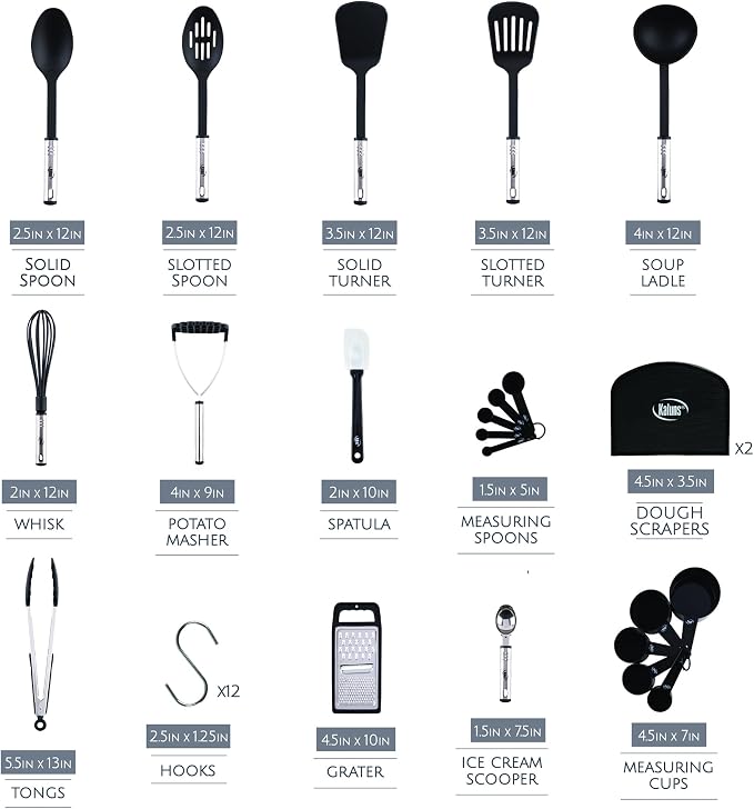 Kitchen Utensils Set 35 PCS Cooking Utensils Set, Nonstick and Heat Resistant - Image 2