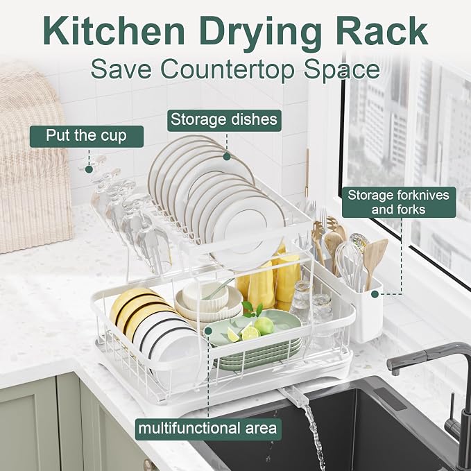 LIYI Dish Drying Rack, Large Dish Rack - Image 5