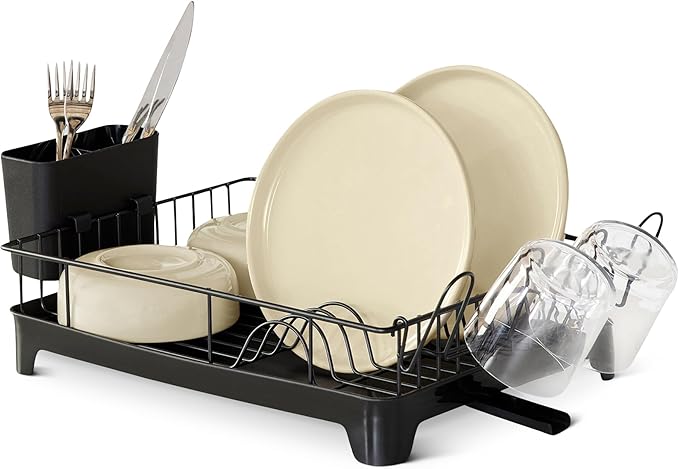 Amazon Basics Stainless Steel Dish Drying Rack, 15.2 x 11.6 x 4 in. by AmazonBasics