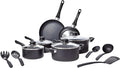 Amazon Basics Ceramic Non-Stick Cookware 15-Piece Set, Pans and Utensils by AmazonBasics