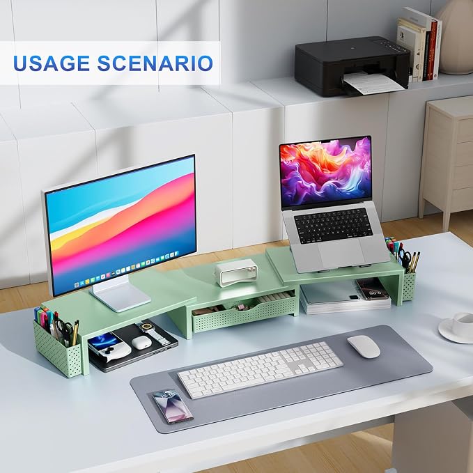 gianotter Dual Monitor Stand Riser, Desk Organizer - Image 5