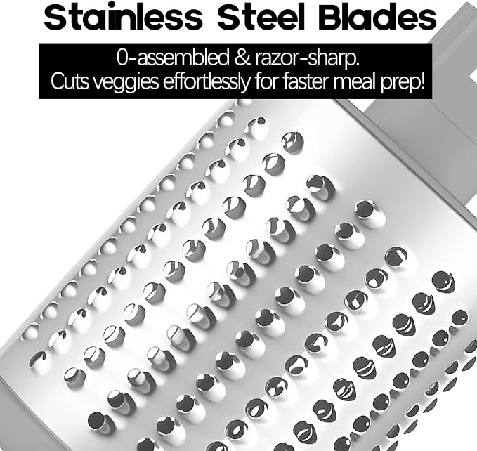Rotary Cheese Grater with Handle, Kitchen Speed Hand Crank Vegetable Slicer - Image 6