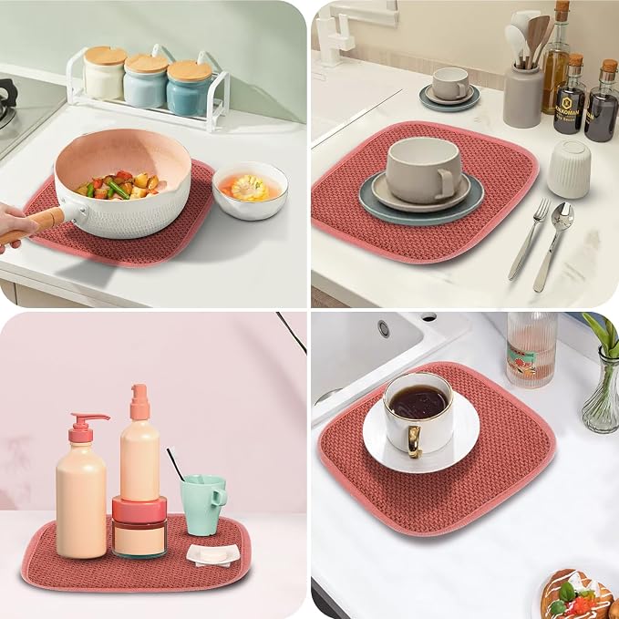 GeeRic Microfiber Dish Drying Mat, Super Absorbent Kitchen Dish Drying Pad - Image 5